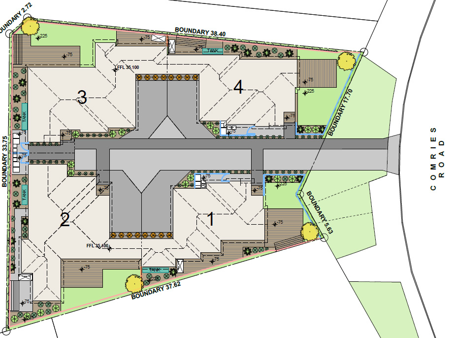 Comries Road Hamilton site plan